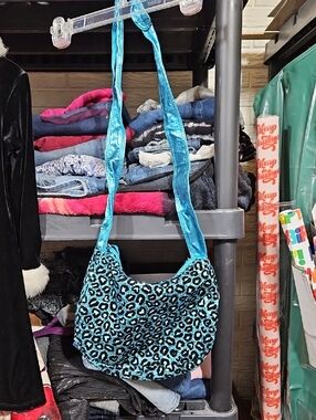 Justice Teal Blue Leopard Shoulder Bag